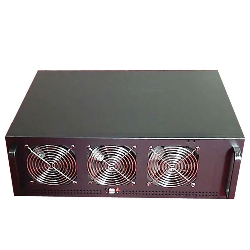 PC чехол для сервера USB Miner Rack ETH/ETC/ZEC/Monero XMR горная установка GPU рамка D1800-BTC B250-BTC-D8P-D3 4U шасси 6 видеокарта C