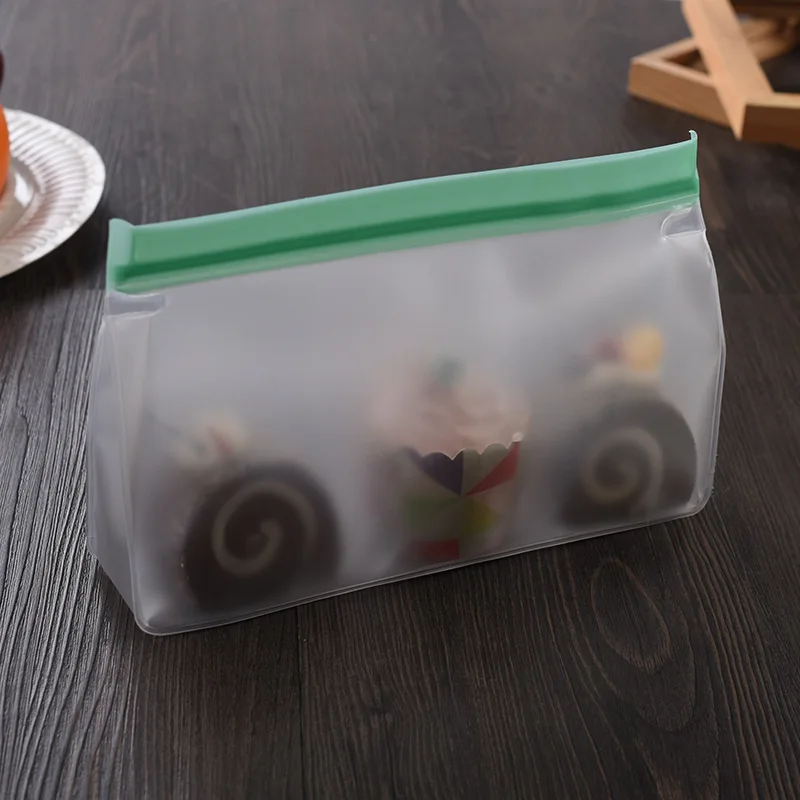 PEVA стереоскопический пакет на молнии для сохранения свежести нулевые отходы