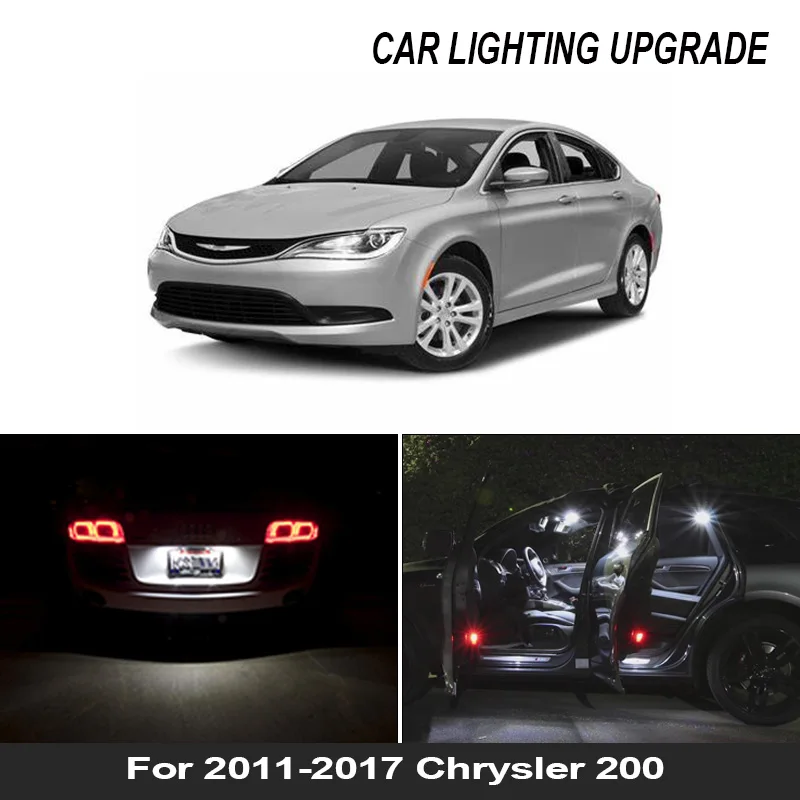 Для 2011 2017 Chrysler 200 белые автомобильные аксессуары светодиодная интерьерная с Canbus