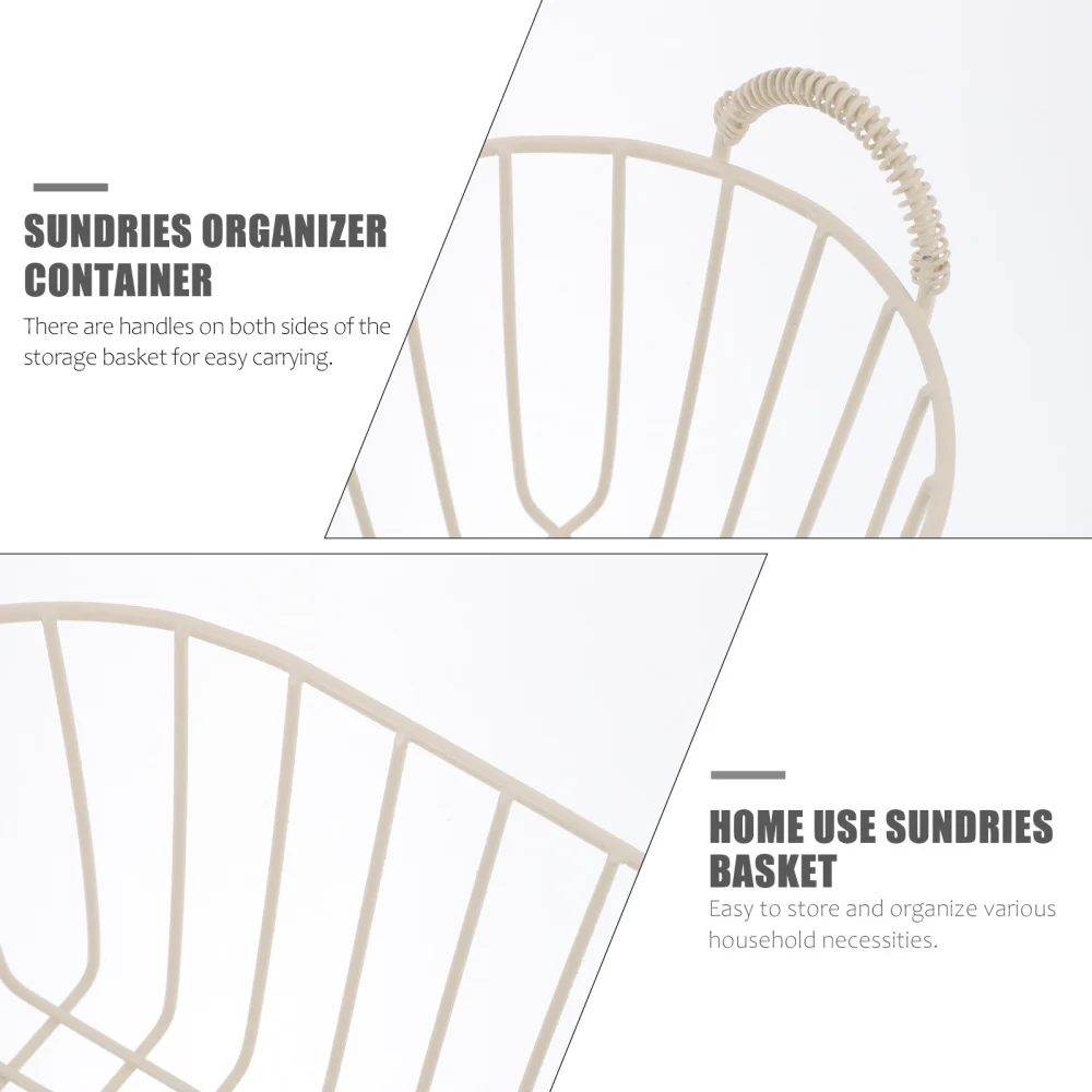 1 шт. железная корзина для хранения настольная всякой всячины большая | Дом и сад