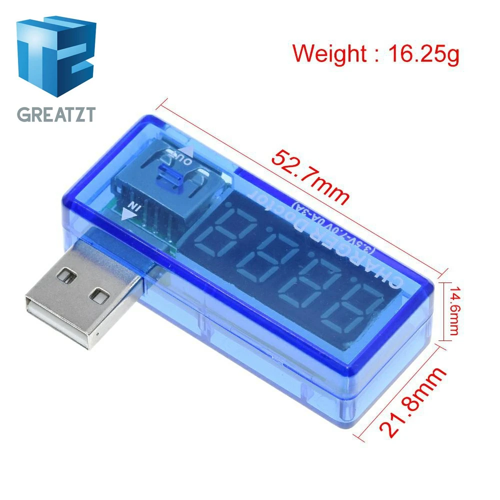 Цифровой USB Mobile Power зарядки ток напряжение Метр Тестер Мини usb зарядное устройство