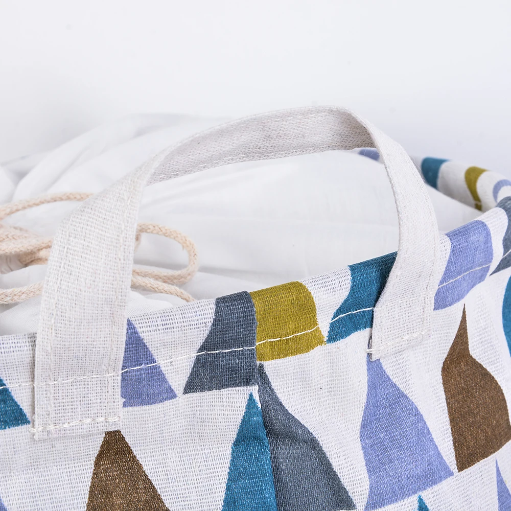 1 шт. Большая вместительная корзина для белья из хлопка и льна с мультяшным рисунком, бочонок для хранения, стоящее ведро для хранения игрушек и одежды, органайзер для белья
