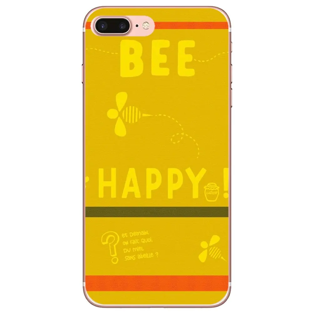 Soft Bag Case Cartoon Little Yellow Bee Happy For Samsung Galaxy S10 S10E S20 FE S21 S30 S8 S9 S7 Plus Ultra Edge Lite | Мобильные