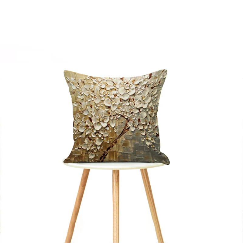 Удобная трехмерная картина маслом елки цветы хлопок и лен талия автомобиля