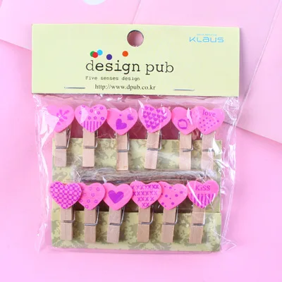 12/8/10 mini note paper clips for Christmas tree bear wood clip photo clips clothespin craft decoration clips - Color: HYDF19