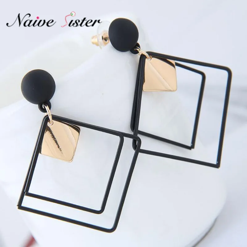 Женские серьги в стиле ретро квадратные висячие для свадьбы вечеринки рождества