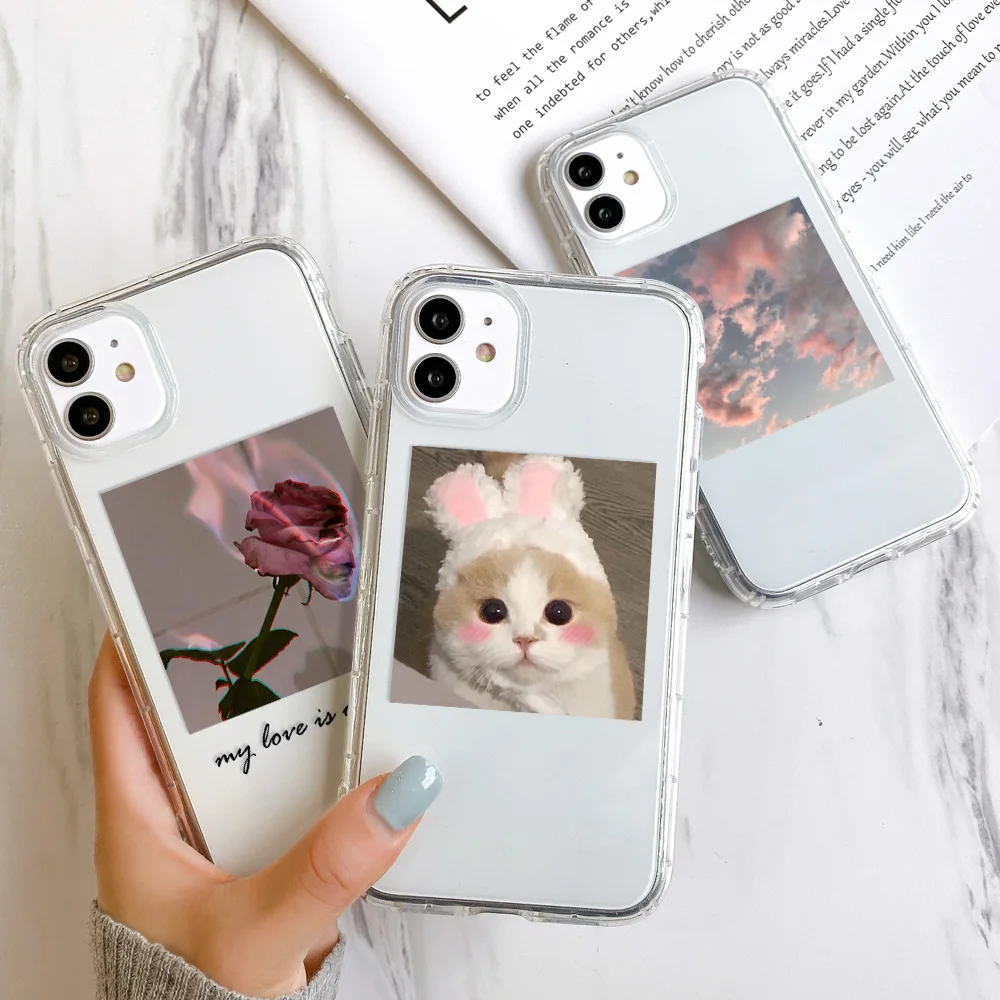 Realme 8 Pro Case For Realme 9 Pro 9i 8 7 GT2 Pro Q3 Q3i C20 C21 C11 C21Y C25Y V13 5G Narzo 30 Clear Silicon Cute Cat Rose Cover