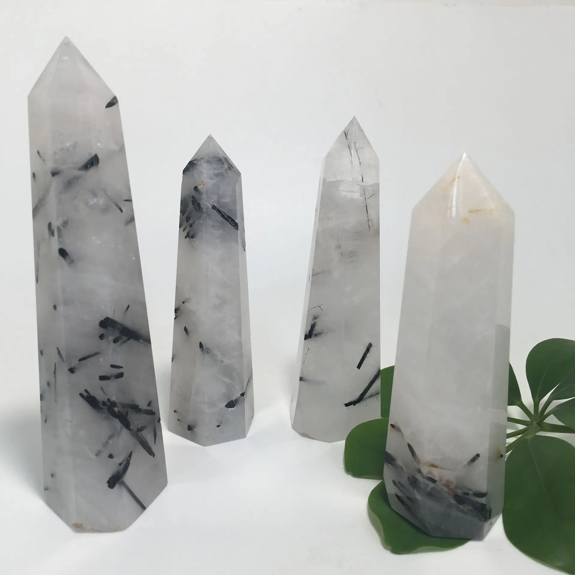 Z натуральный черный rutiled кварцевый кристалл палочка ТОЧКА дымчатый желтый кварц