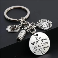 1 firefighter keychain firefighter keychain firefighter jewelry firefighter gift wife gift lady firefighter necklace