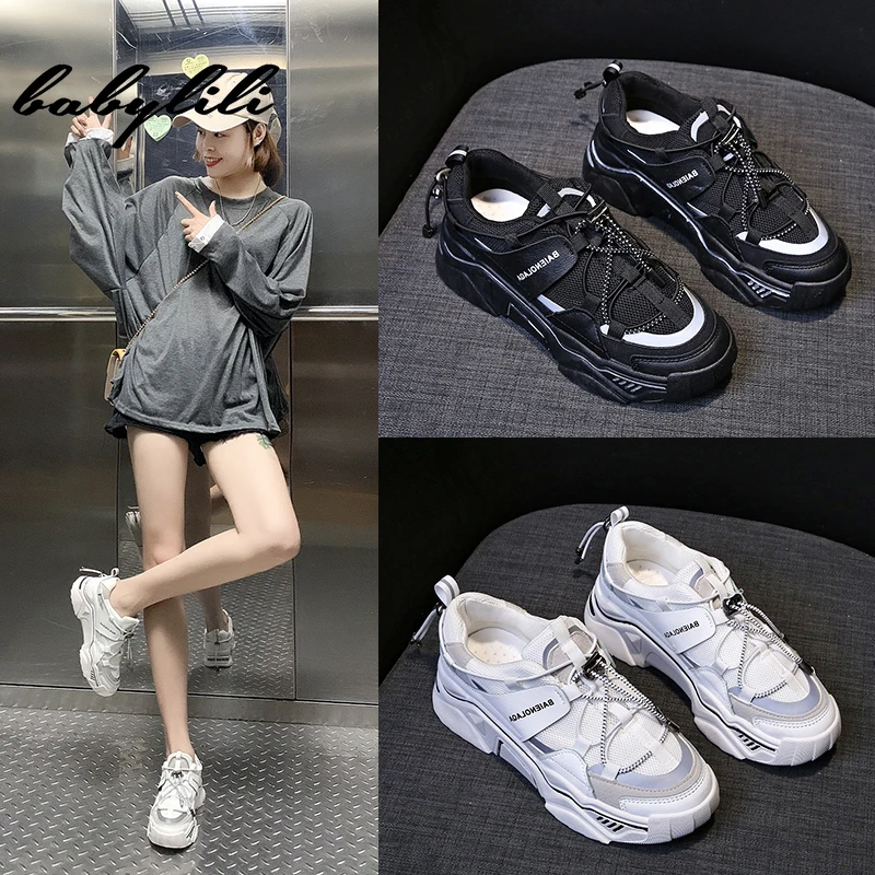 Женские кроссовки модные блестящие массивные коллекция 2019 года Летняя обувь