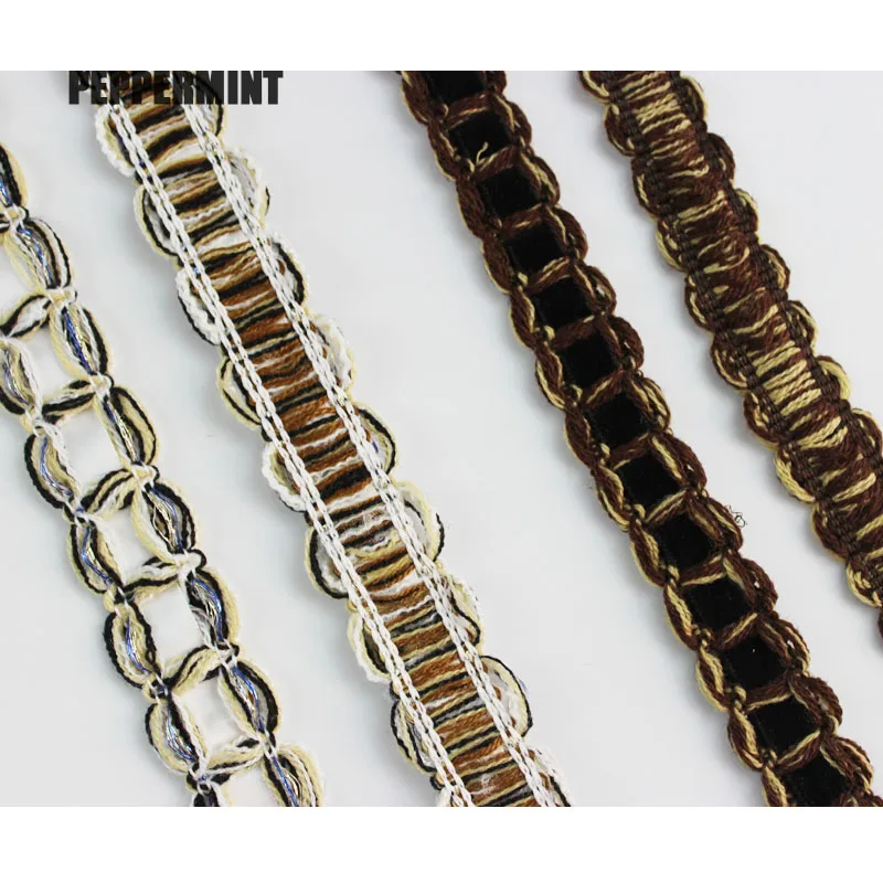 1 ярд 2 см тканая тесьма жаккардовая отделка золотого плетеного кружева швейный