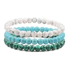 Модный эластичный браслет из натурального камня 6 мм для мужчин и женщин, бусины из Малахита, браслеты для йоги, стрейч, браслеты из Розария, медитация, ювелирные изделия, подарок