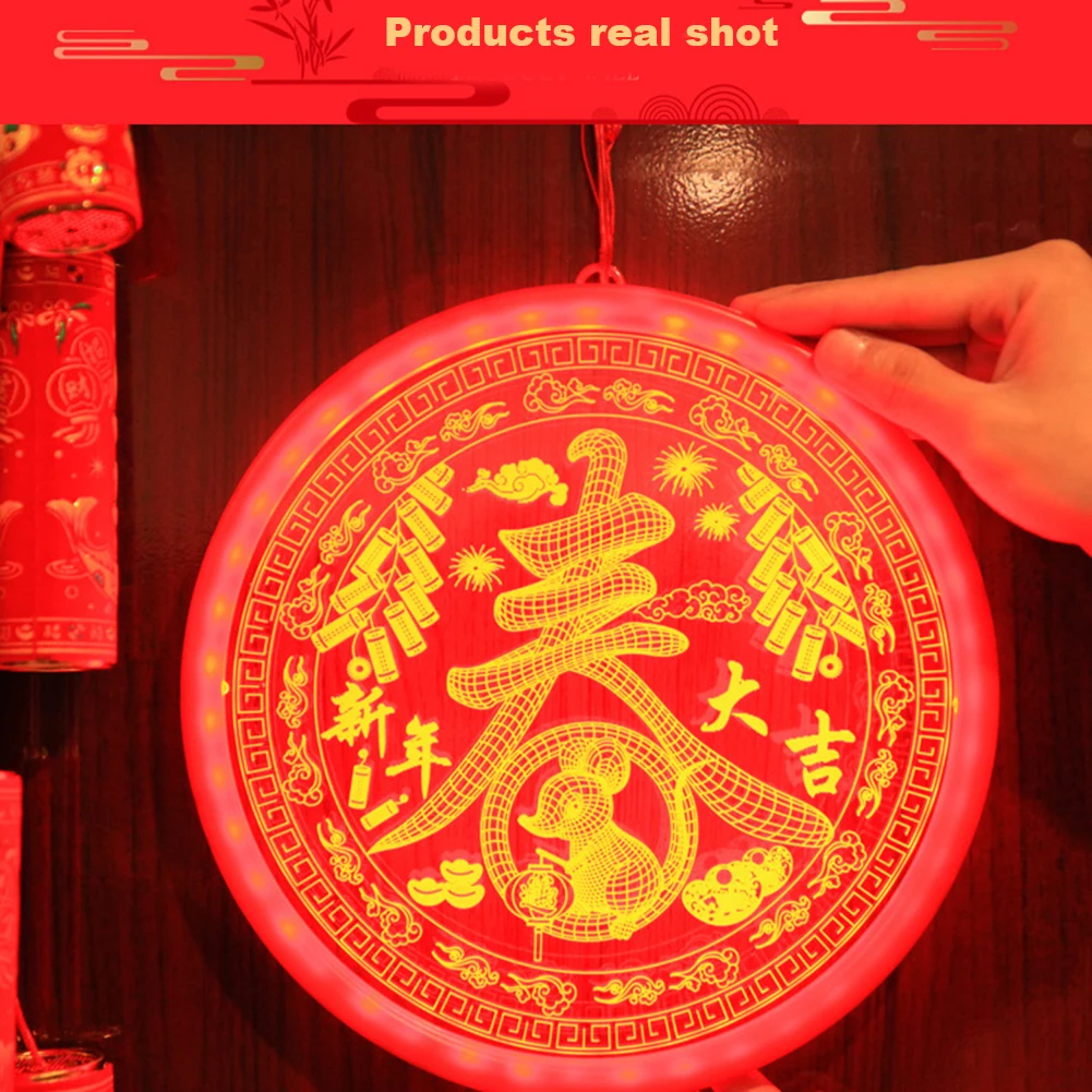 Китайский новый год праздник весны подвесной светильник с изображением