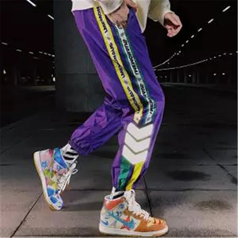 

2019 Summer Joggers Hip Hip Pant Star Print Men Harajuku Sweatpant Streetwear Fashion Casual Track Pants Sweat Trousers White