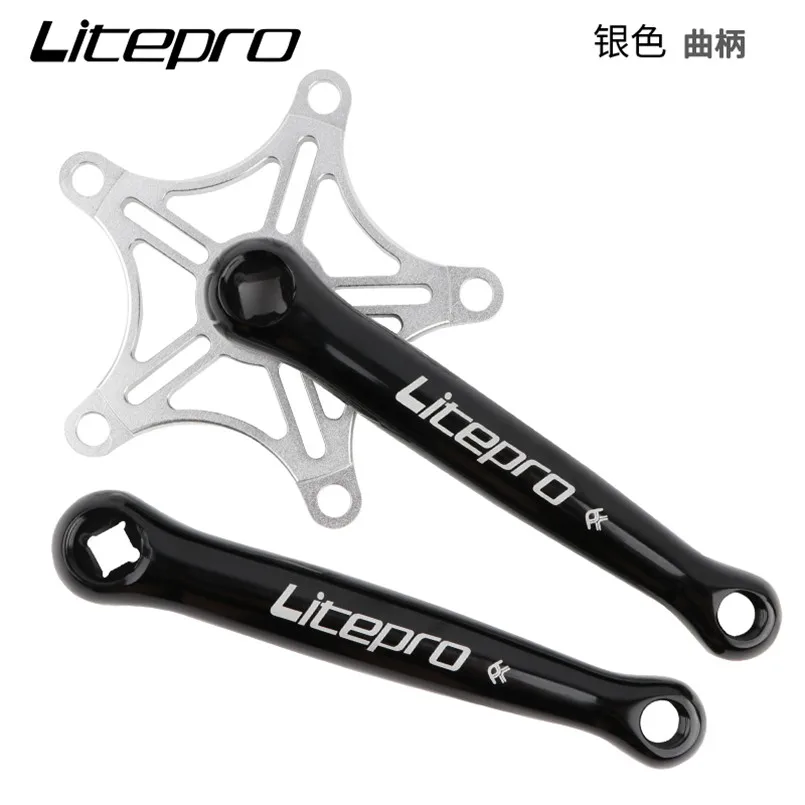 Litepro Crank бензопилы велосипед коленчатый набор складной Сверхлегкий 366g квадратное