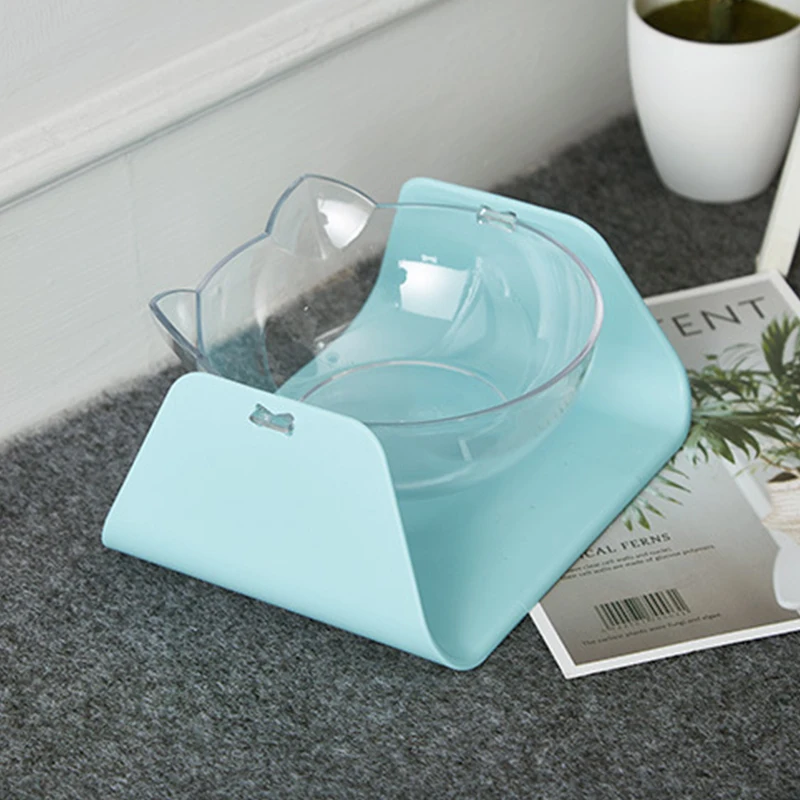 Прозрачная Регулируемая миска для кормления кошек регулируемая подставка под