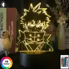Аниме Мой герой Академия Bakugou Katsuki фигурка 3D ночные светильники Милая комната спальня настольная декоративная лампа Акриловая настольная лампа детский подарок