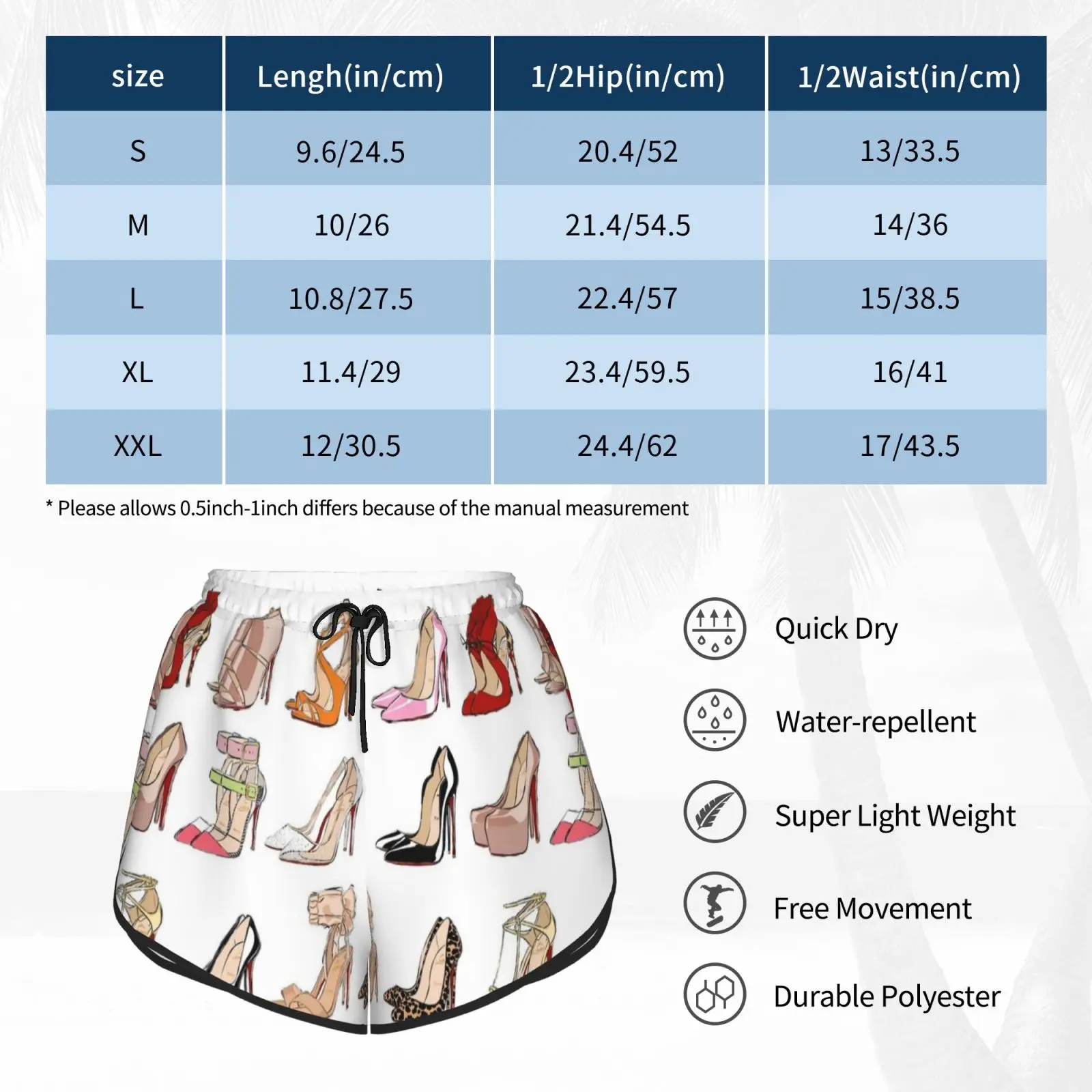 

Heels Swim Shorts Women Beach Shorts Red Red Soles Pumps Heels Fashion Fashion Girly High End Stilettos Luxury Chic