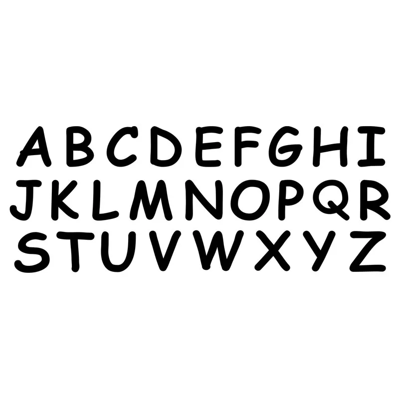 

Creative Car Sticker Alphabet Letters A To Z Funny Custom Car Body DIY Decals Vinyl Car Styling Car Stickers Black/Silver25*10CM