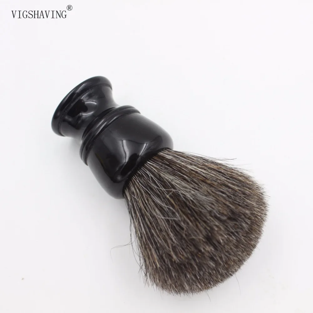 

Hot selling resin handle 24mm knot Natural Brown Horse hair shaving brush