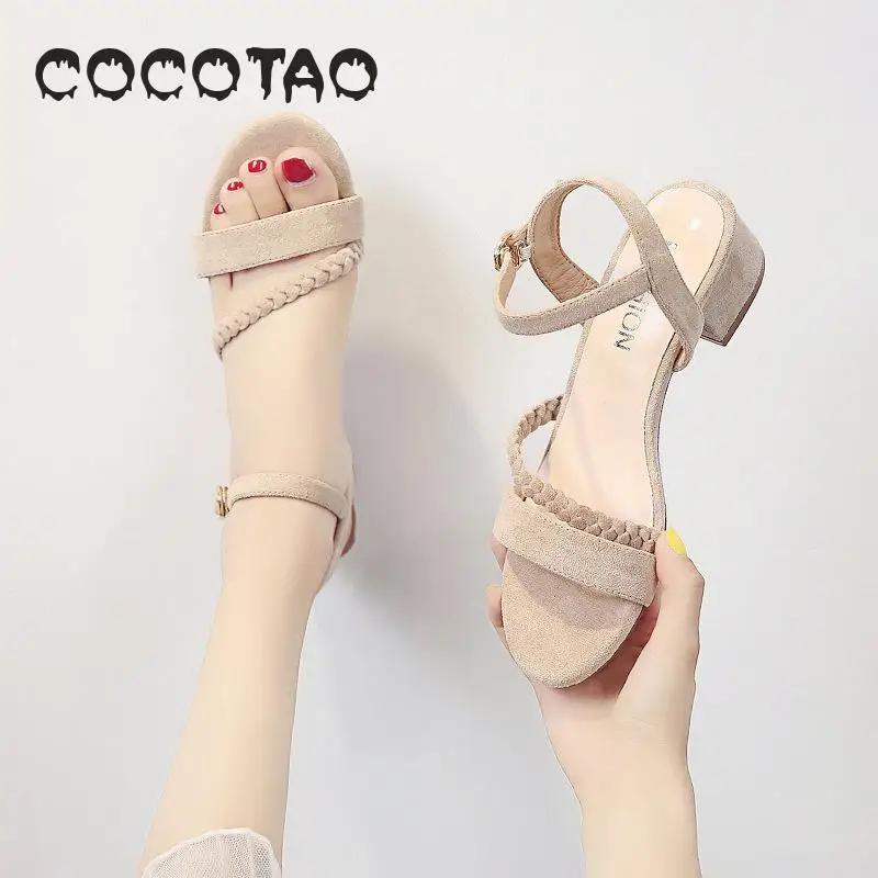 Сандалии сказочные женские с узким ветром на лето 2019 года выпуск Хань новые