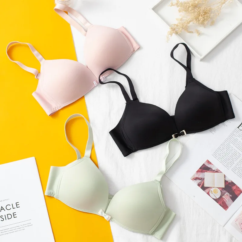 Roseheart женский модный зеленый розовый беспроводной мягкий бюстгальтер пуш-ап