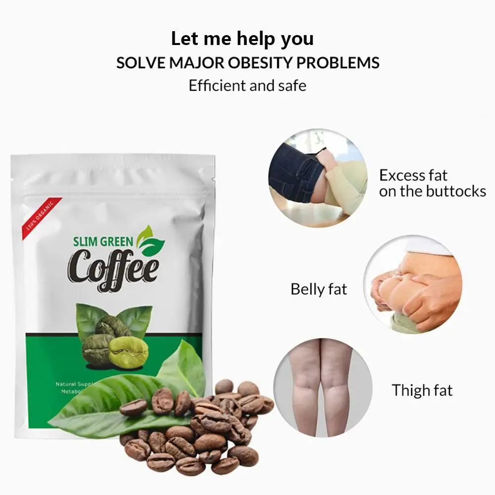 

10 Teabags Weight Loss Green Coffee with Ganoderma Slimming Pills Tea Diet Weight Fat Control Tea Burning Health Detox M7S5