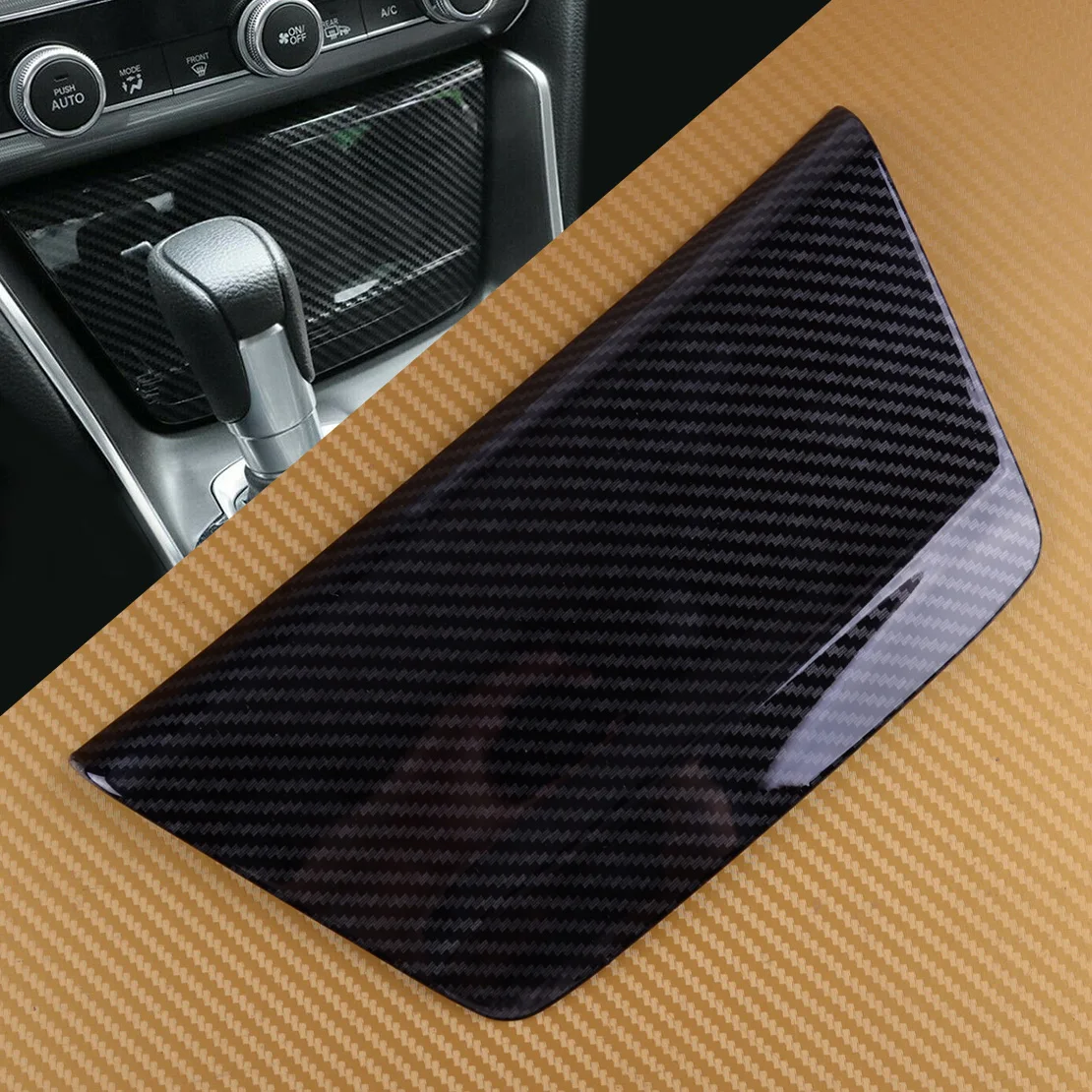 

DWCX ABS Carbon Fiber Texture Car Auto Cigarette Lighter Decorative Cover Trim Panel Fit For Honda Accord 2018 2019
