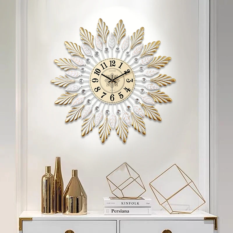 Американские металлические настенные часы большие роскошные для спальни