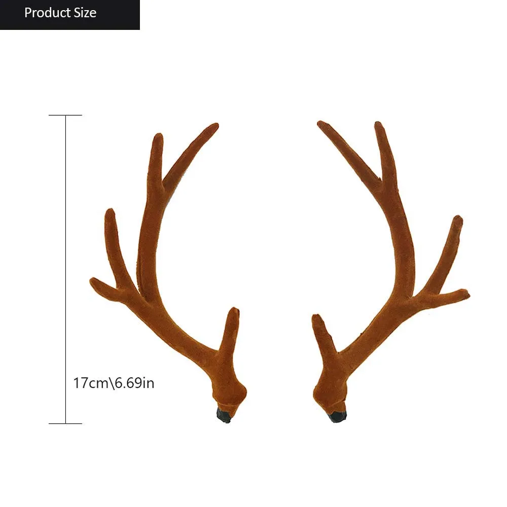 Пара тиара с искусственными рогами ободки флокированными Sika оленями аксессуары