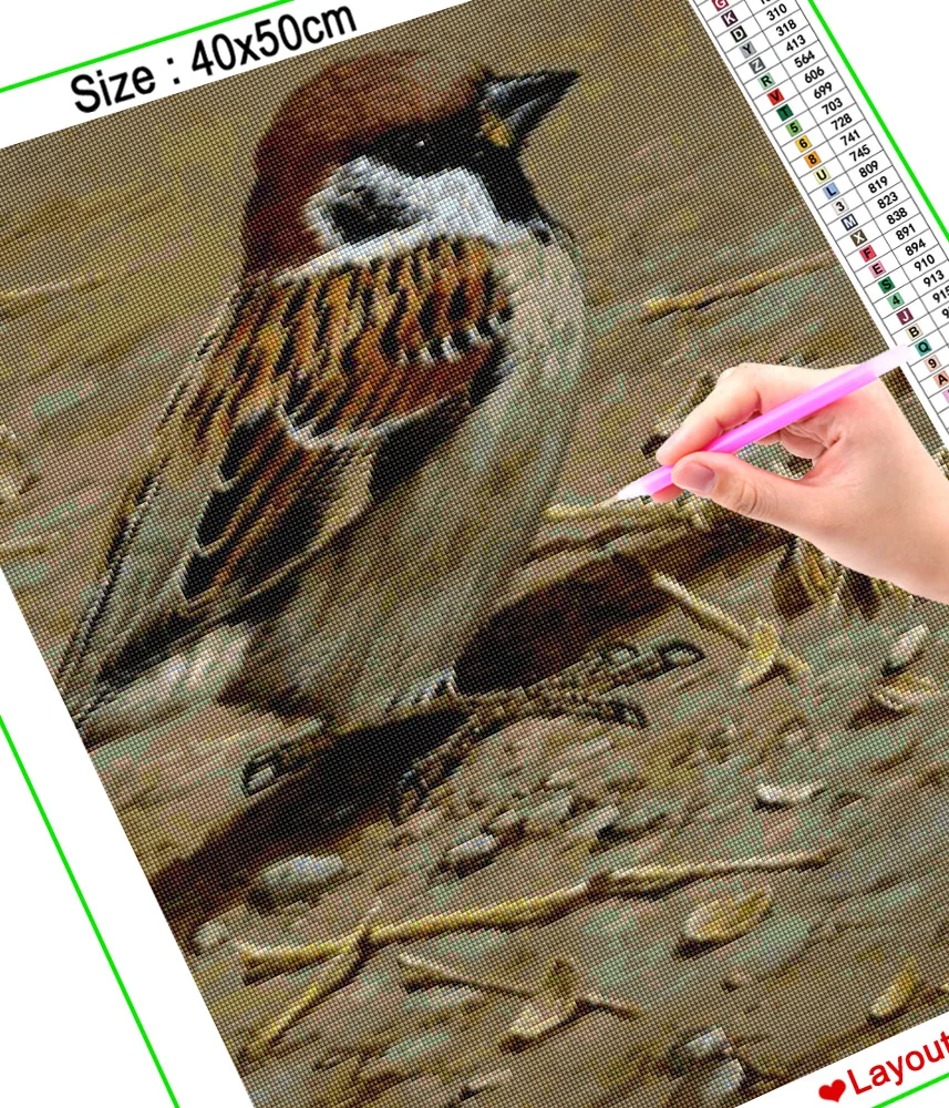 Алмазная 5d картина HOMFUN полноразмерная/круглая птица дерево цветок алмазная