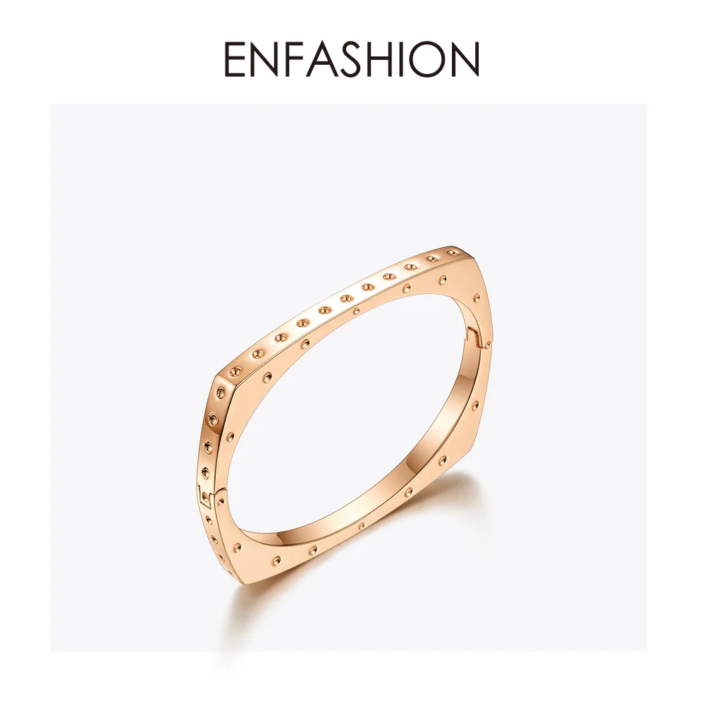 Модный браслет ENFASHION с несколькими ямами, нарукавная повязка золотого цвета, браслеты-манжеты с отверстиями, браслеты для женщин, аксессуары, модное ювелирное изделие, подарки B192023 - Окраска металла: Rose gold color