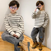 boys sweater kids outwear tops%c2%a02021 scoop fleece thicken warm winter autumn knitting pullover children clothing