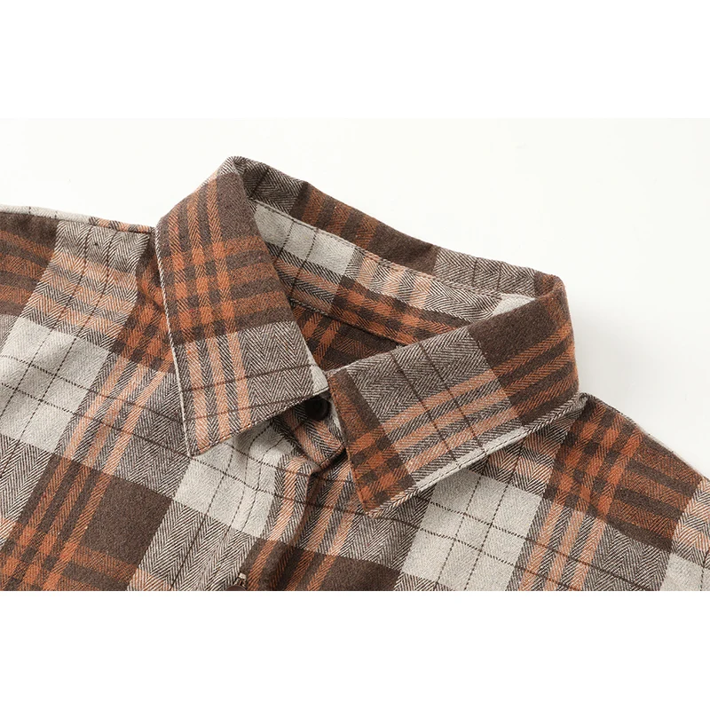 Клетчатая рубашка с длинным рукавом и черный жилет женский свободный комплект из