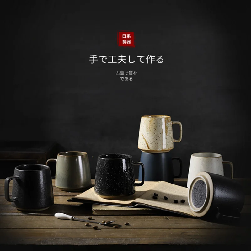 Японская кружка в стиле ретро кофейная чашка домашняя керамическая креативная