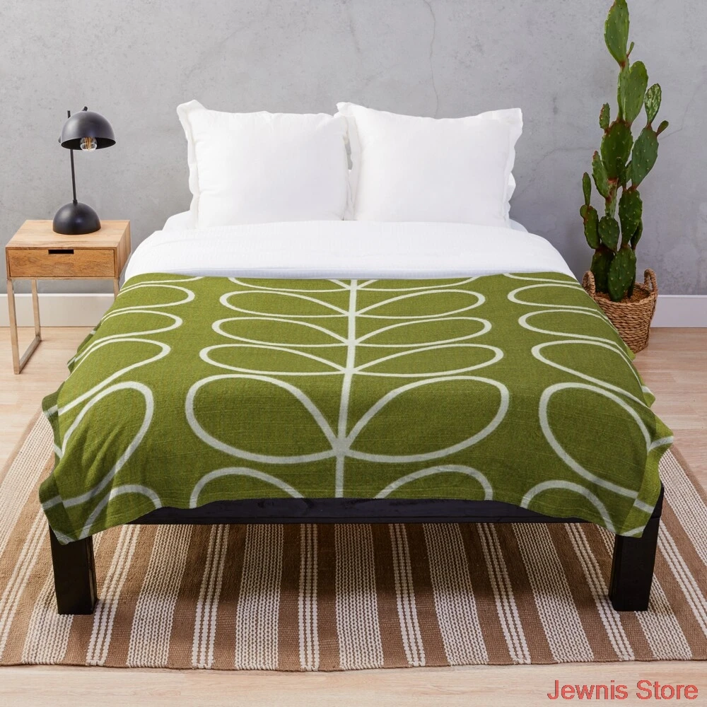 

ORLA KIELY LINEAR STEM GREEN Blanket Fleece Art Print adult Children Warm Bed Throw Blanket newborn bayby Blanket Boys Gifts