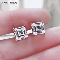 charms 925 sterling silver stud earrings for women 77mm lab created high carbon diamond wedding engagement earring fine jewelry