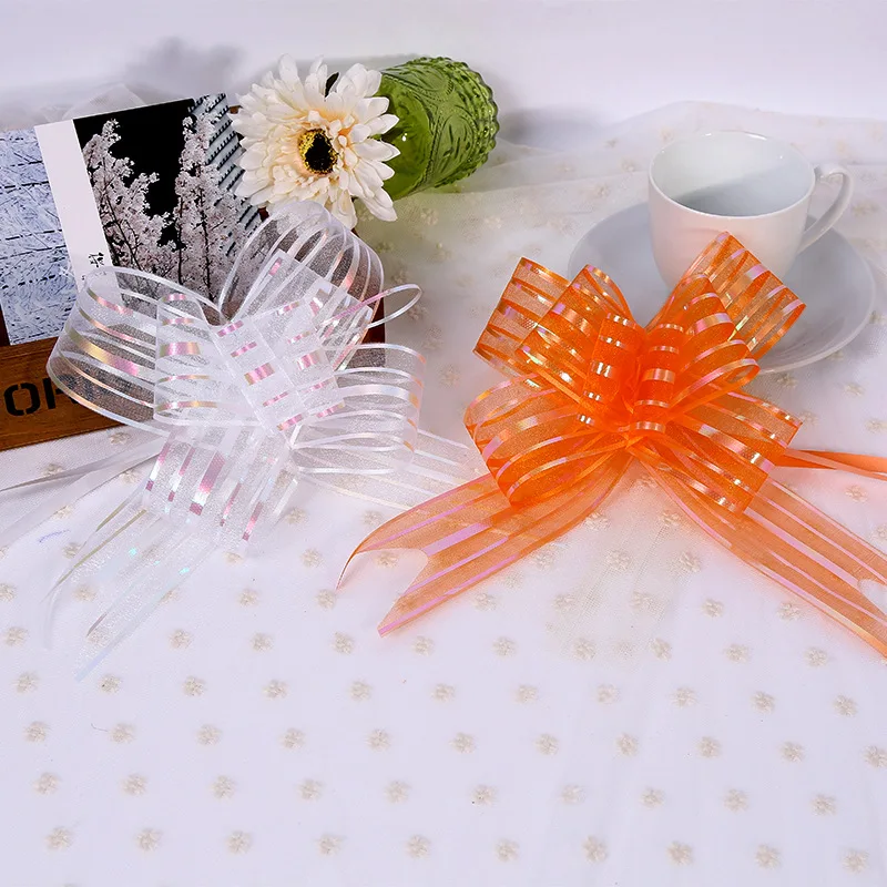 

100pcs 1.8/3/5cm Hot Sale High Quality DIY Yarn Pull Bow tie For Christmas Wrapping DIY Christmas Tree Decoration