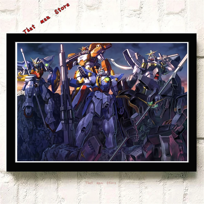 Робот Гандам настенные стикеры высокой четкости белый плакат украшение для дома