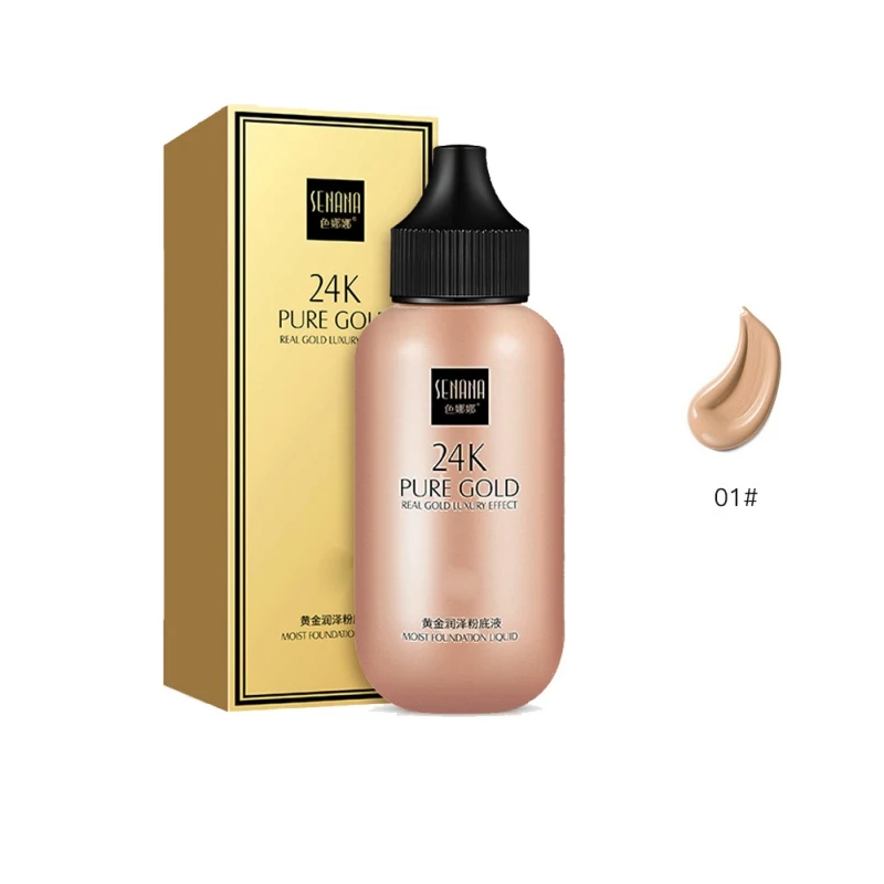 01 natural white 24k Gold УВЛАЖНЯЮЩАЯ основа для макияжа крышка пятна выравнивает тон кожи натуральное отбеливание ГРУНТОВОЧНАЯ основа - Цвет: 01 natural white