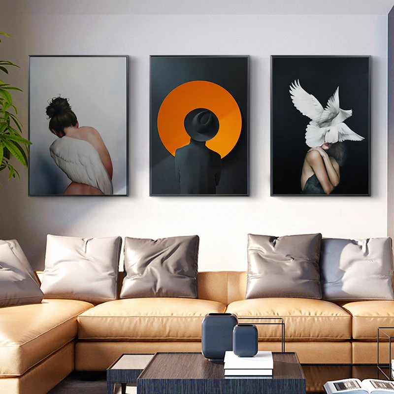 

Modern Fashion Figure Canvas Painting Poster and Print Living Room Bedroom Decoration Office Wall Art Pictures Home Decoration