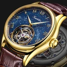 Tourbillon часы роскошные часы мужские дизайнерские брендовые известные наручные часы для мужчин водонепроницаемые сапфир молочный путь галактика синий циферблат