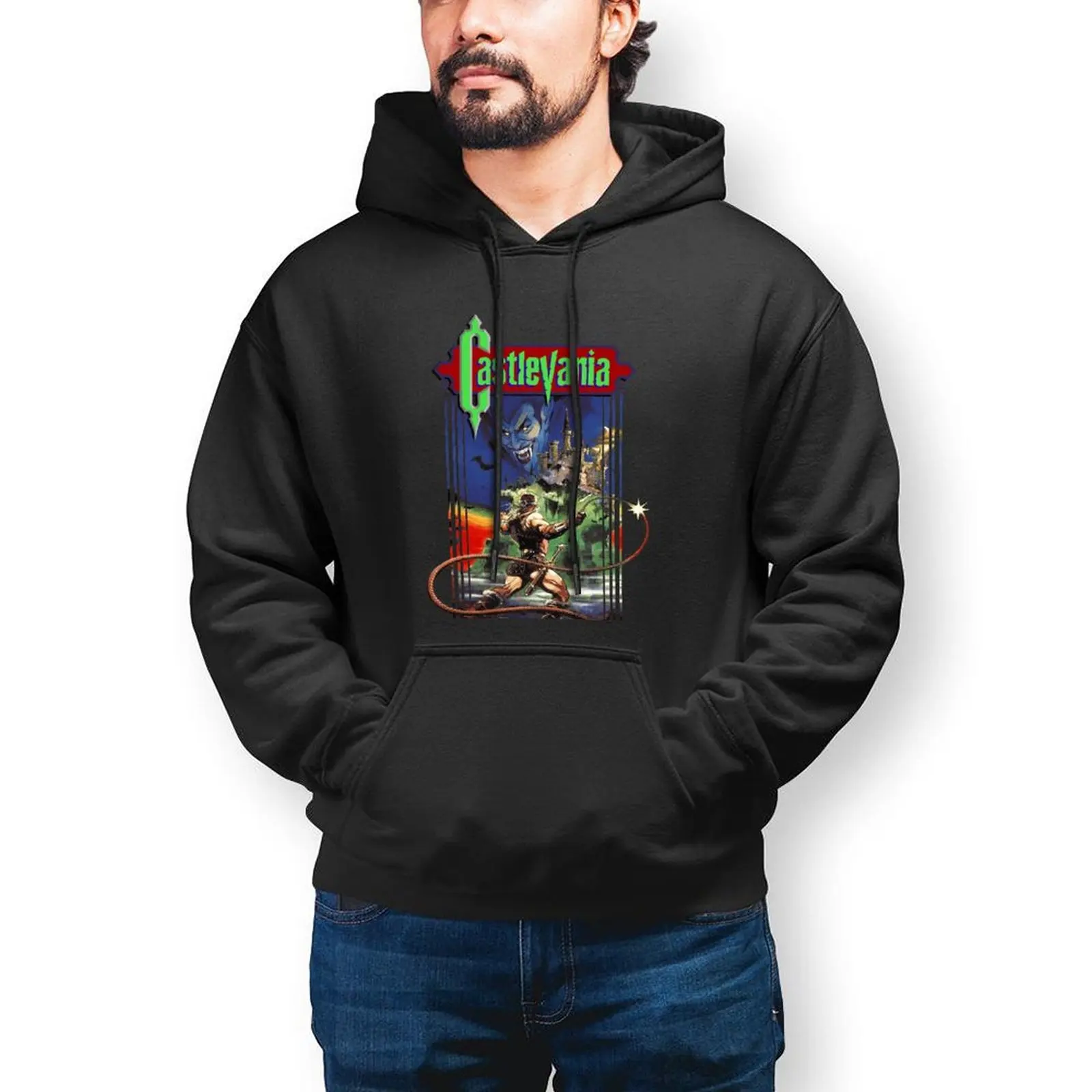 

Мужские толстовки Castlevania, хлопковая толстовка CASTLEVANIA, крутой Свободный пуловер с длинным рукавом, толстовка, Мужская теплая Толстовка Оверс...