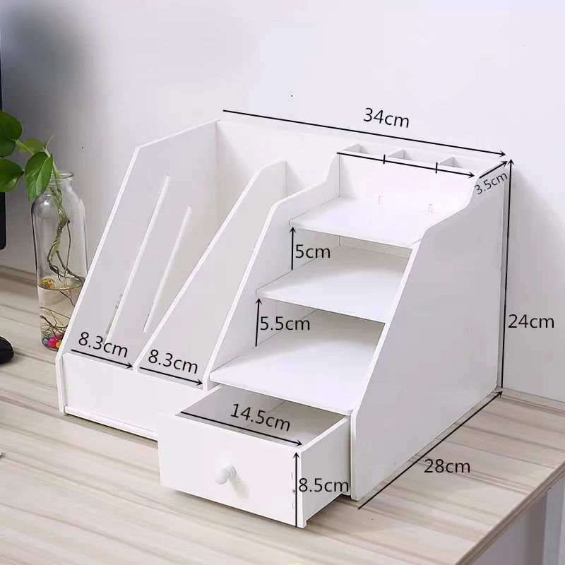 

Storage Box Magazine Holder Newspaper Rack Stationery Desk Organizer for Document Letter File Tray Home Office School Supplies