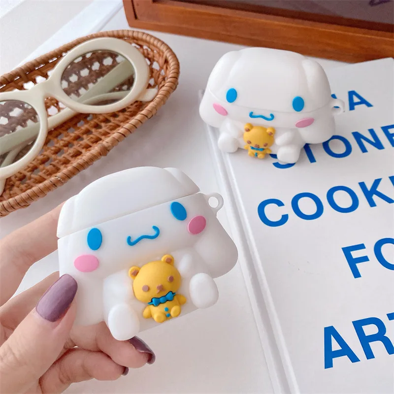 

Airpods Case Kawaii 3D Cartoons Cinnamoroll Soft Silicone Bluetooth Earphone Protect Cover for Airpods Pro Case