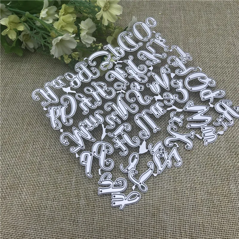 

Alphabet Letter Metal stencil mold Cutting Dies decoration scrapbook die cuts Album Paper Craft Embossing DIY Card Crafts