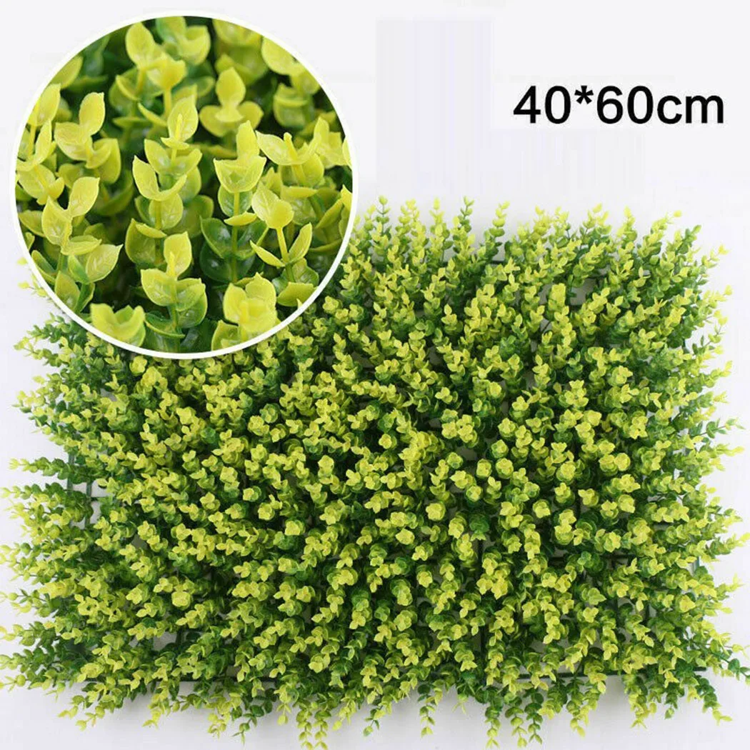 

1pc Artificial Mat Garden Grass Lawns Decoration Plastic Green Wall Hedge Fence Foliage Panel Home Wedding Decor