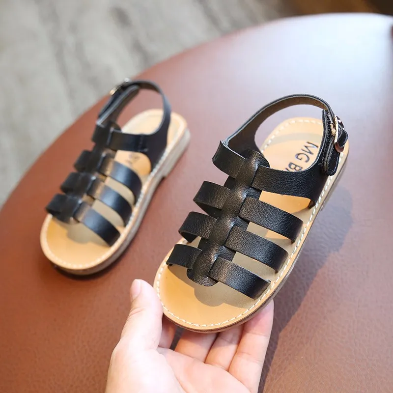 

Gladiator Sandals For Girls Shoes Weave Beach Shoes Kids Flat Children Casual Shoes Baby Narrow Band sandalias Princess 1-5y