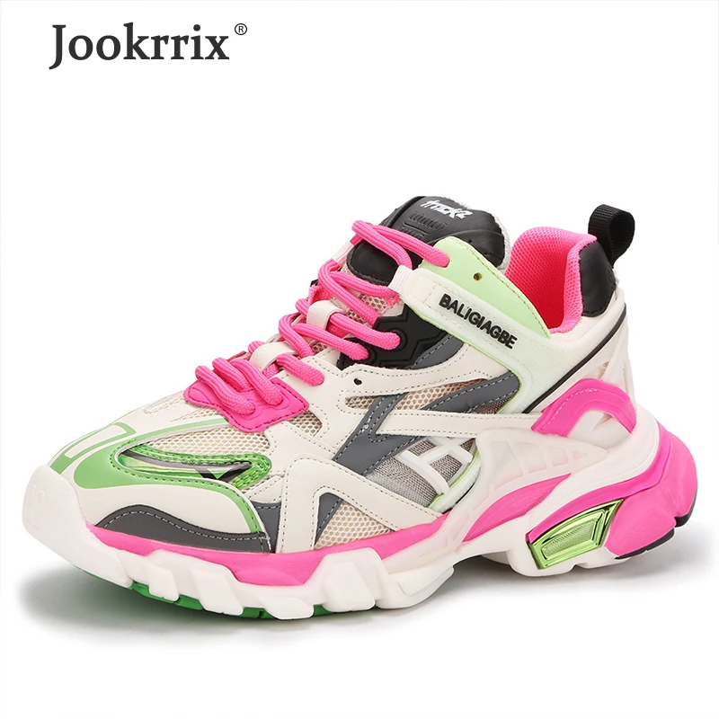 

Jookrrix 2020 Women Summer Female Mesh Increased 5cm Chunky Sneakers Women Fashion Comfortable Wedges Thick Sole Shoes ZD2692