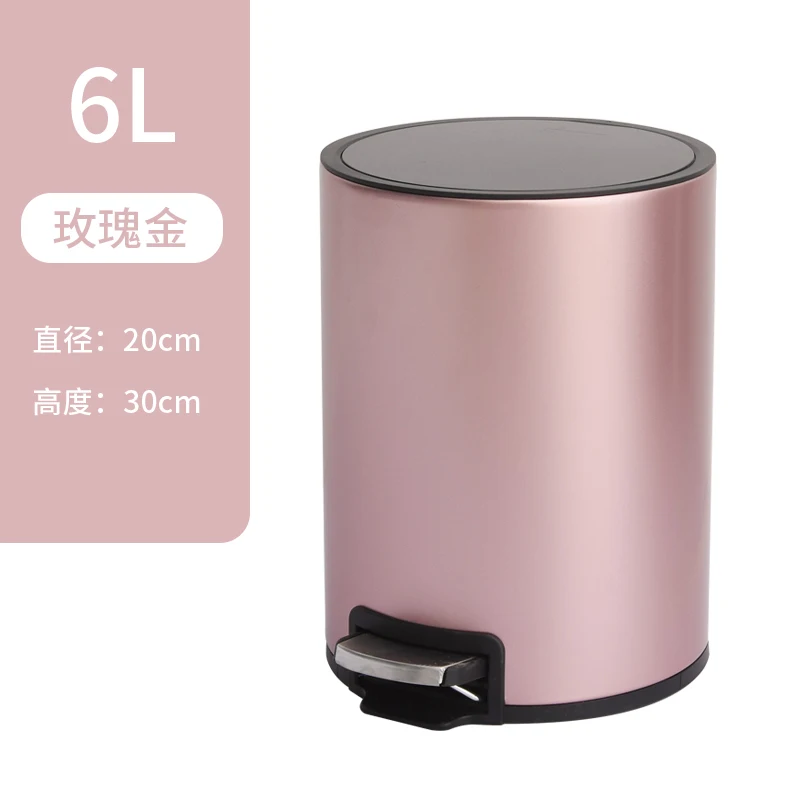 

Pink Cute Bedroom Trash Can Barrel Bathroom Rubbish Bin for Kitchen Cubos De Basura Cocina Reciclar Garbage Bin BD50WB